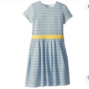 Toobydoo 156455 Girl's Soft Cotton Blue and Yellow Party Kids Dress 12